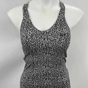 Nike racerback tank with shelf bra black and white